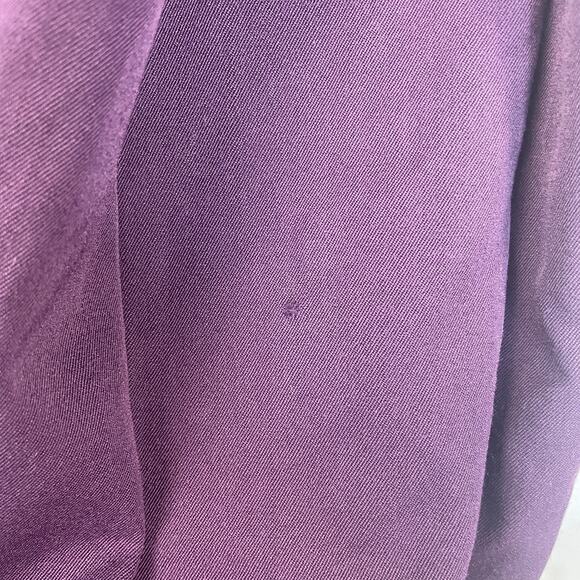 Vintage Midi Skirt Size 6 Purple Solid A Line Minimal Secretary Office Preppy - Picture 8 of 12